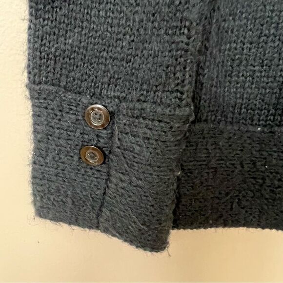 Anthropologie Wooden Ships Women's Navy Zip Up Cardigan Wool Sweater M/L - Picture 6 of 9